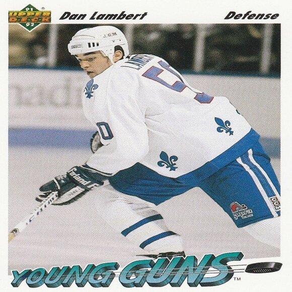 Dan Lambert - 1992 Upper Deck Young Guns Hockey Card - Picture 1 of 2